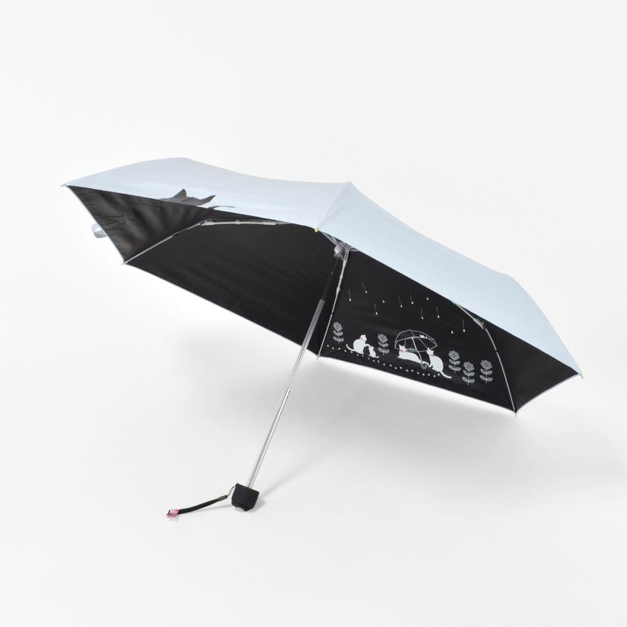 MKN 猫 傘 折りたたみ傘 日傘 黒コーティング 雨晴兼用 50cm 2026NEW