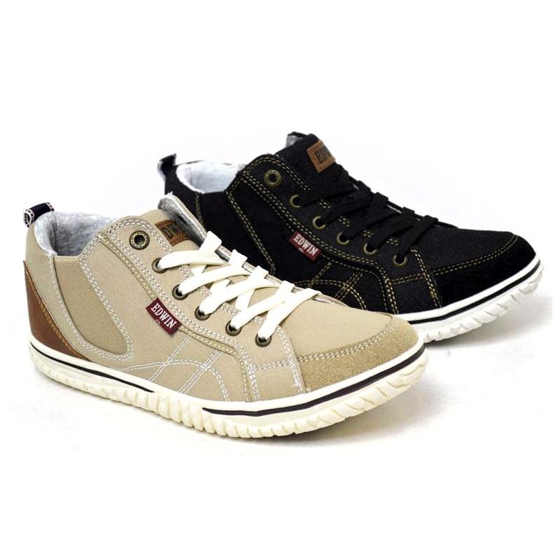 レディース スニーカー エドウィン Edwin 4549 軽量 セミカット サイドゴア カジュアル 送料無料 シューズショップ エルドラード 通販 Yahoo ショッピング