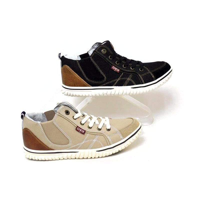 レディース スニーカー エドウィン Edwin 4549 軽量 セミカット サイドゴア カジュアル 送料無料 シューズショップ エルドラード 通販 Yahoo ショッピング