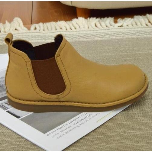 半額〜 天然皮革 サイドゴアブーツ スリッポン 本革ブーツ bon voyage