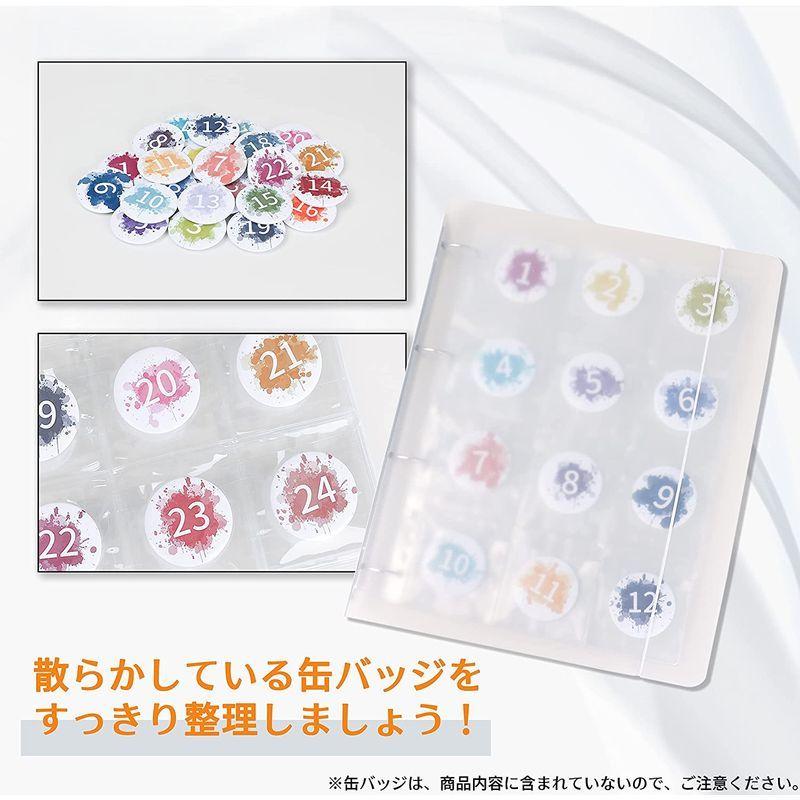 缶バッジ 収納 57mm ファイル ホルダー 6ページ 缶バッチ サイズ 72枚まで収納可能 落下防止フタ付き 高透明度 大容量 耐 最安値挑戦