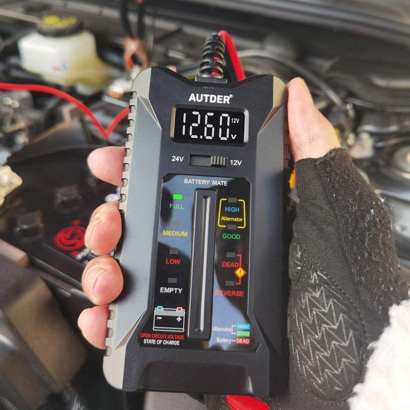 超目玉 12月 12v 24v電圧測定 電池チェッカー カーバッテリーテスター Autder カーバッテリーチェッカー 電 車用 バッテリーデジタルテスター 電池 充電池アクセサリー Www Fattoriabacio Com