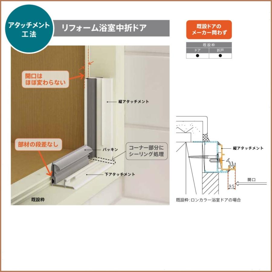 LIXIL浴室ドア アタッチメント工法 リフォーム浴室中折れドア LIXIL浴室ドア アタッチメント工法 リフォーム浴室中折れドア