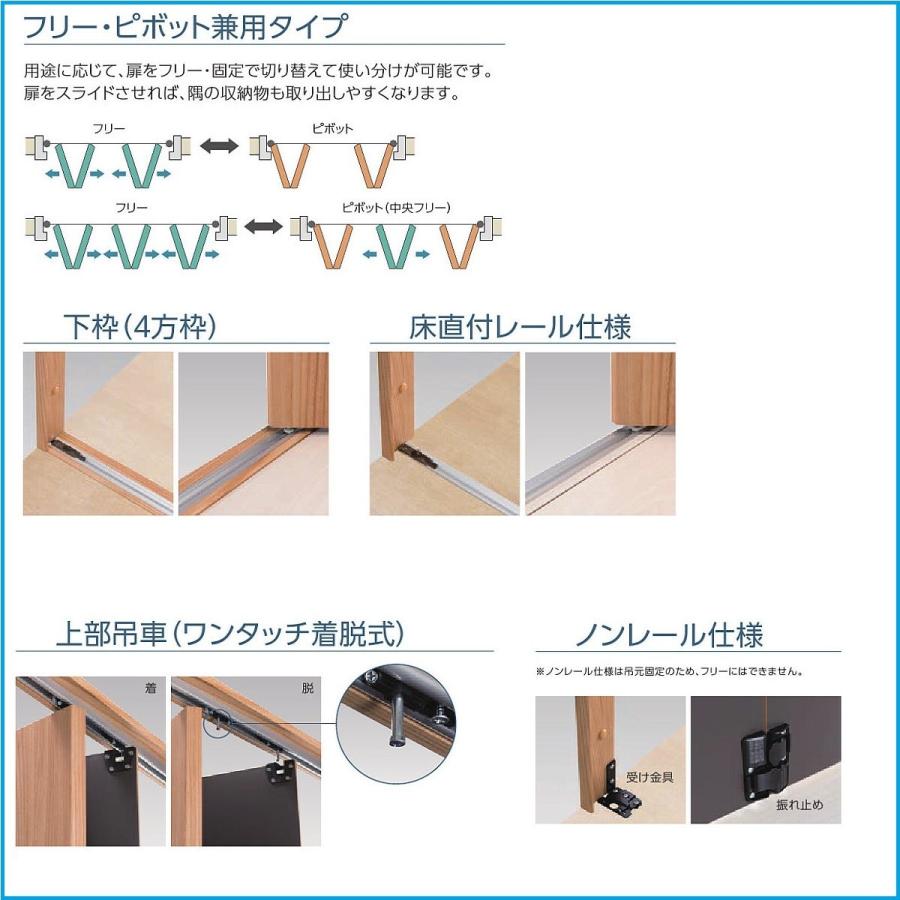 クローゼットドア ナスラック クローゼット折戸ピボットタイプh2 050 4方枠 12 Mmw1 640ｍｍ Nasore Sd 1640p 東京n L建材 通販 Yahoo ショッピング