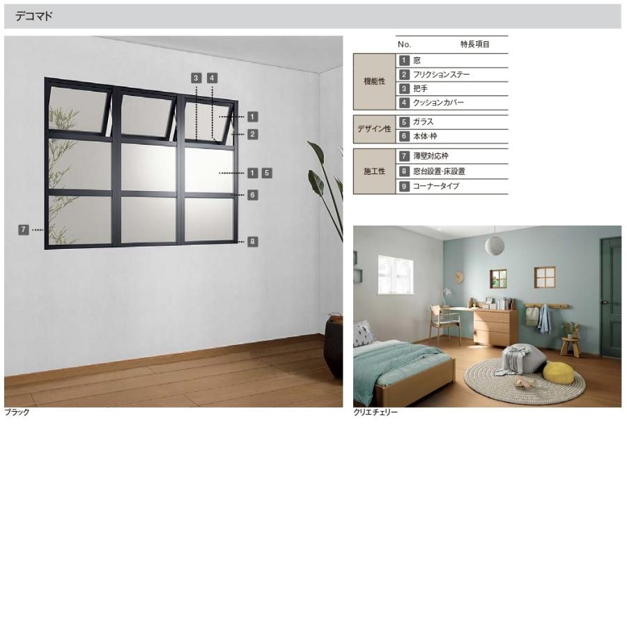 LIXIL（リクシル） 室内用窓ラシッサS デコマド FIX窓・突出し窓 3列