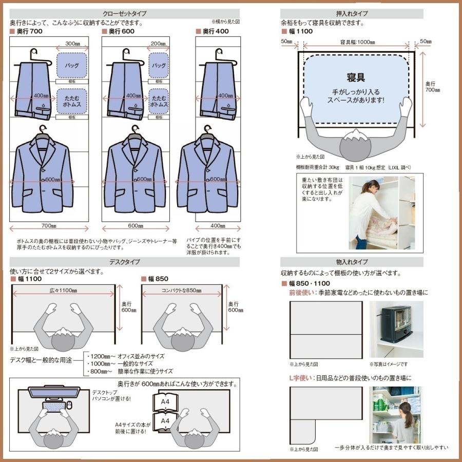 LIXIL（リクシル） 収納 壁面収納LIXIL ヴィータスパネル クローゼット