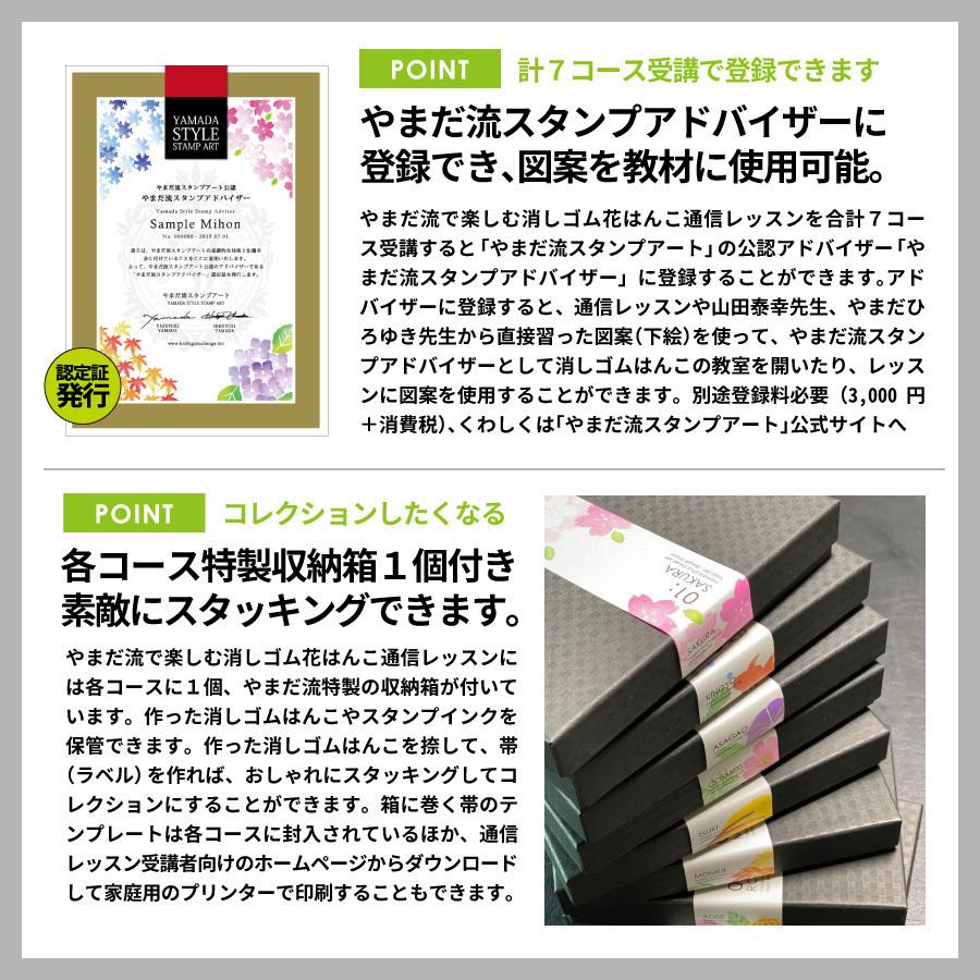 やまだ流で楽しむ消しゴム花はんこ「寒椿コース」通信レッスン |  | 02