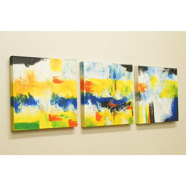 在庫処分セール】 バリ絵画 モダンアート 3連 40cm B18 アート 在庫処分セール】 バリ絵画 モダンアート 3連 40cm B18 アート