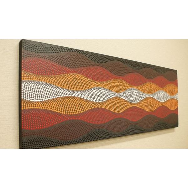 バリ絵画 ドットアート 120×45 K 絵画 壁掛け アート アジアン雑貨 アートパネル モダン 北欧 ファブリックパネル バリ 雑貨 インテリア モダンアート