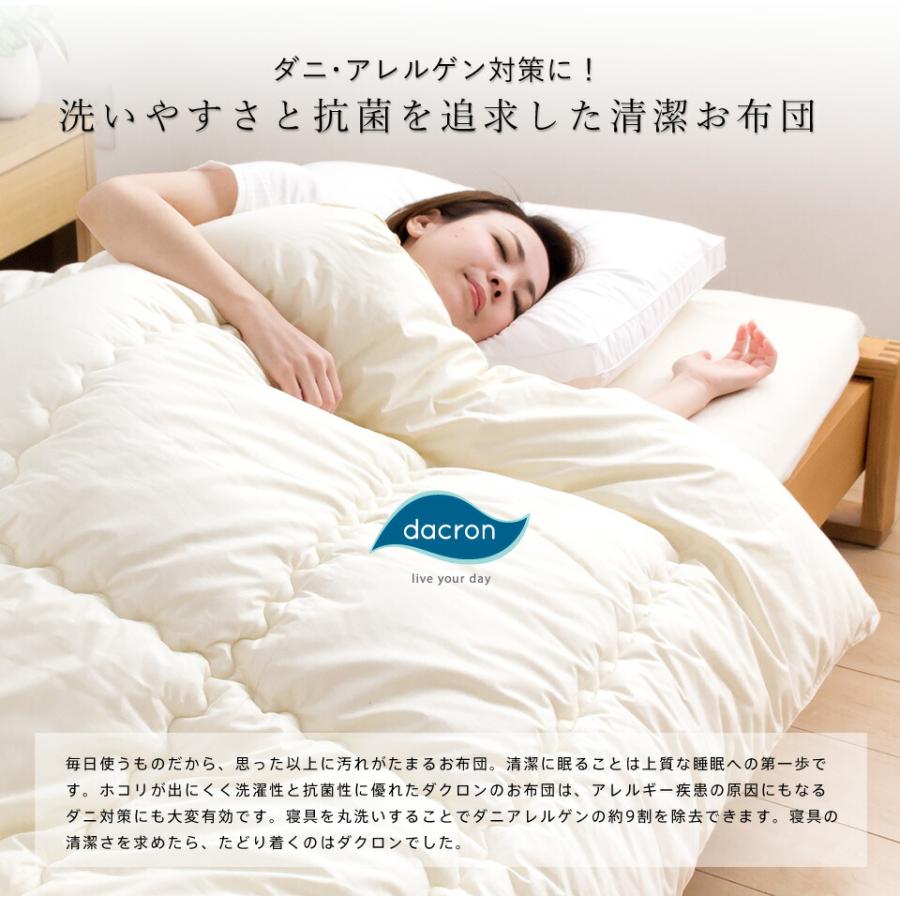 掛け布団 ダブル ダクロン フレッシュ 洗える 掛布団 耐洗濯性 日本製 洗える清潔 掛け布団 ダクロン ダブル 190×210cm インビスタ ダクロン