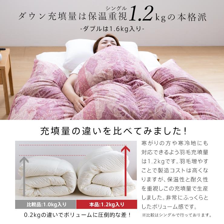 羽毛布団 ダブル ハンガリーホワイトダック93% 増量1.6kg 400DP 羽毛布団 ダブル ハンガリーホワイトダック93% 増量1.6kg 400DP