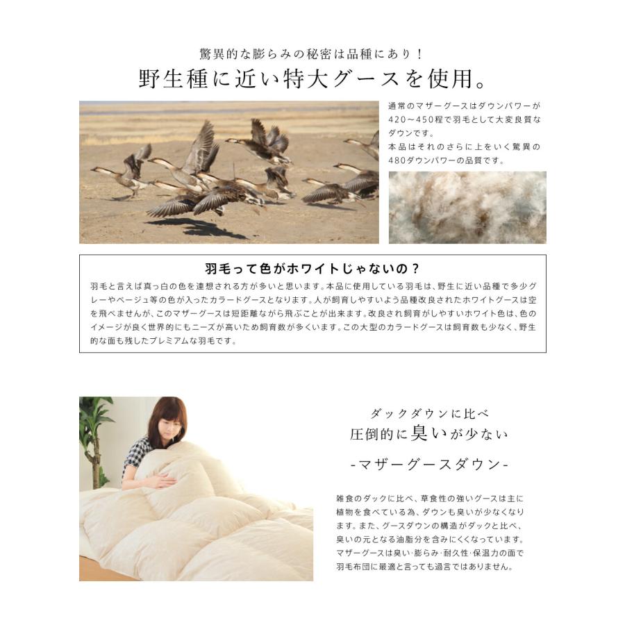 昭和西川 プレミアム マザーグース 羽毛布団 シングル 西川 布団カバー