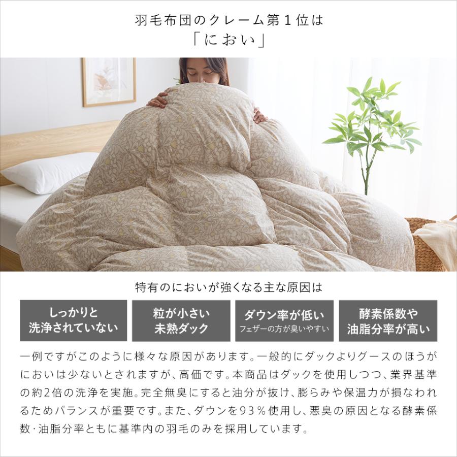 西川（nishikawa） 洗える 羽毛布団 ダブル ホワイトダウン93％ 400dp