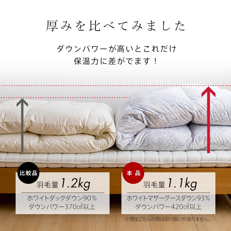 マザーグース 羽毛布団 シングル 布団カバー付 マザーホワイト マザーグース 羽毛布団 シングル 布団カバー付 マザーホワイト