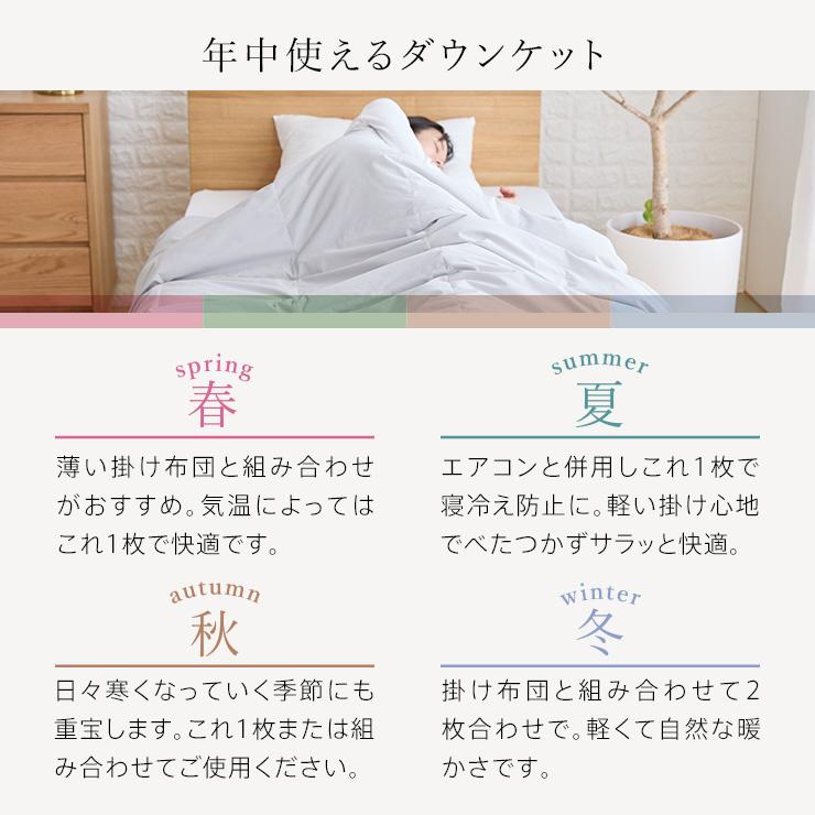 羽毛肌掛け布団 ダウンケット セミダブル ウォッシャブル 春用 夏用 秋