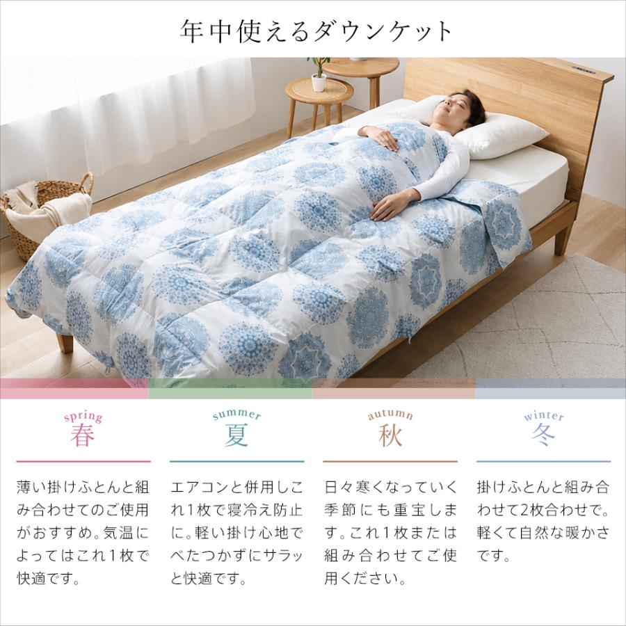羽毛肌掛け布団 ダウンケット 洗える ウォッシャブル シングル 春用 夏