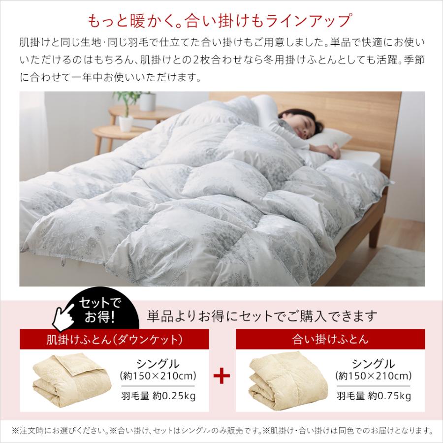 羽毛肌掛け布団 ダウンケット 洗える ウォッシャブル シングル 春用 夏