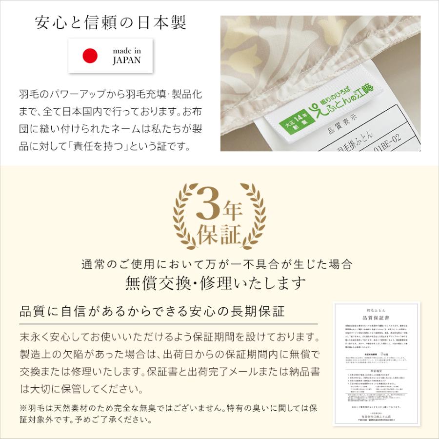 ダウン93％ 羽毛肌掛け布団 DP400 ダウンケット 洗える ウォッシャブル