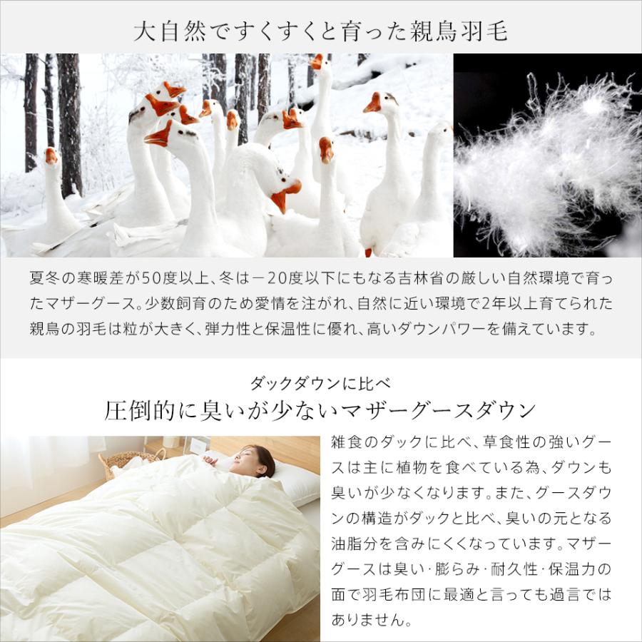 ダウンケット マザーグース 羽毛 洗える 肌掛け布団 ダブル マザー