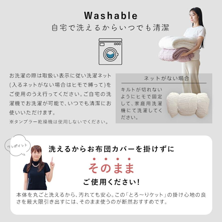2枚組 1枚あたり5,830円 洗える 肌掛け布団 とろ〜りケット シングル