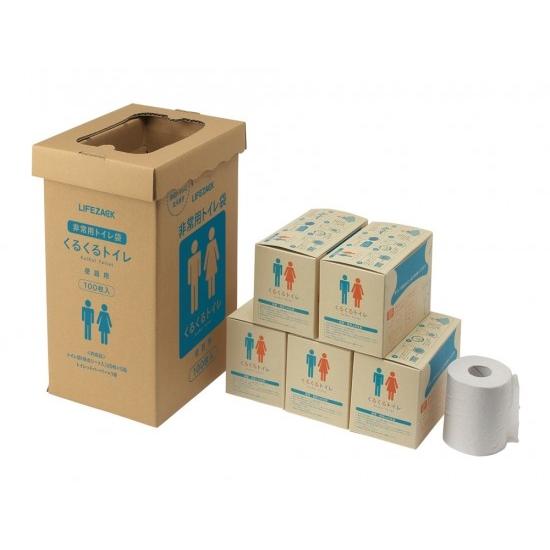 非常用トイレ　簡易トイレ　災害用　防災用品　断水時対応　くるくるトイレ 100回分