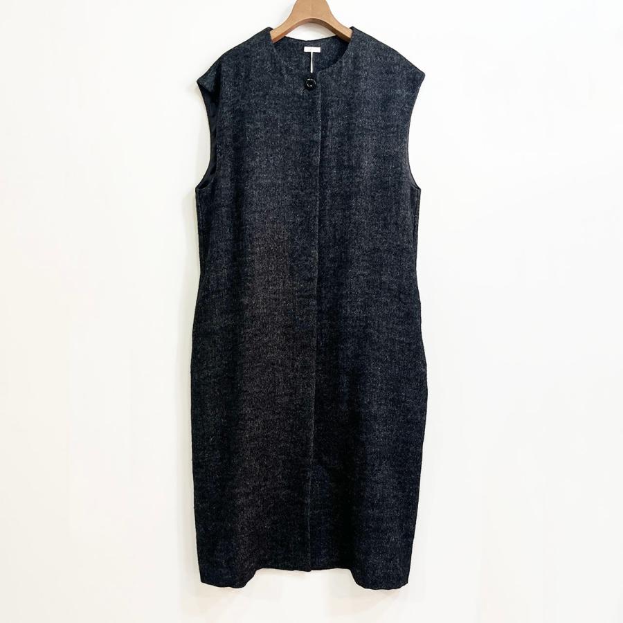 comm. arch.（コムアーチ） ジレ WOOL LINEN TWEED LONG GILLET ウール