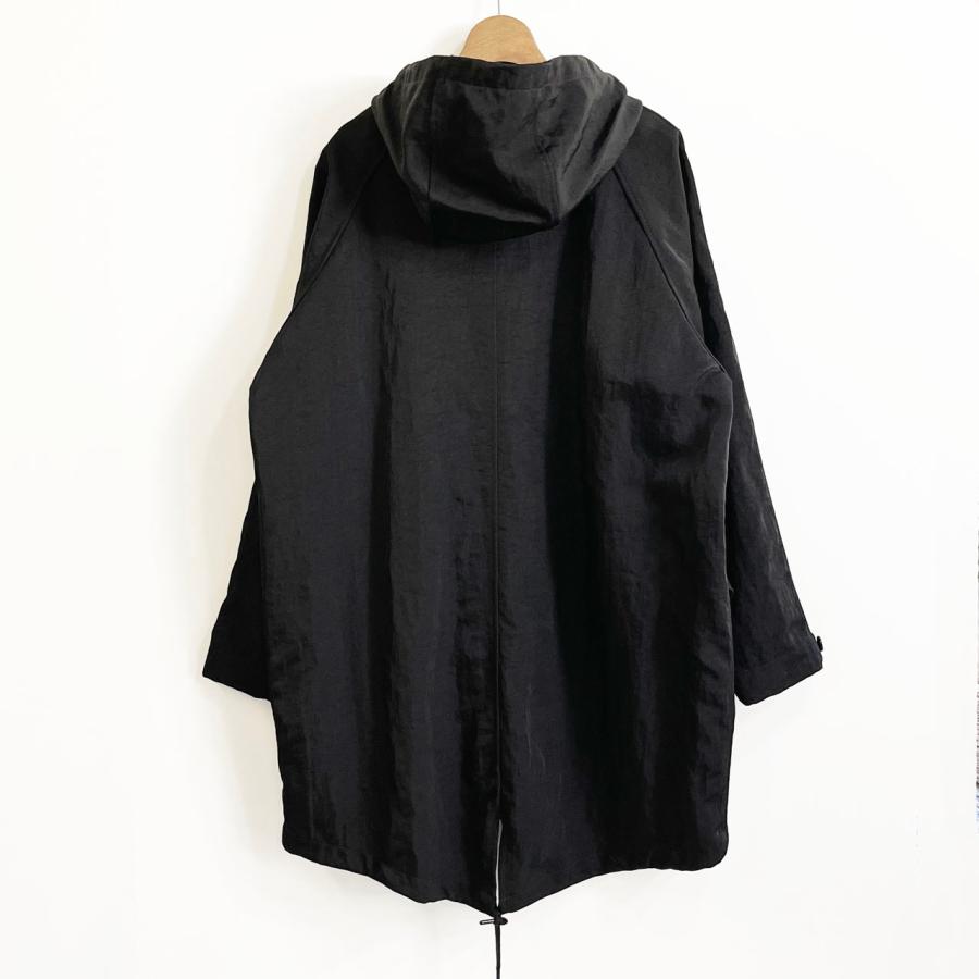 メンズコート COMM.ARCH.  コム・アーチ　NYLON TWILL HOODED COAT　ナイロンツイルコート  -BLACKOUT-｜escargot-circus｜07