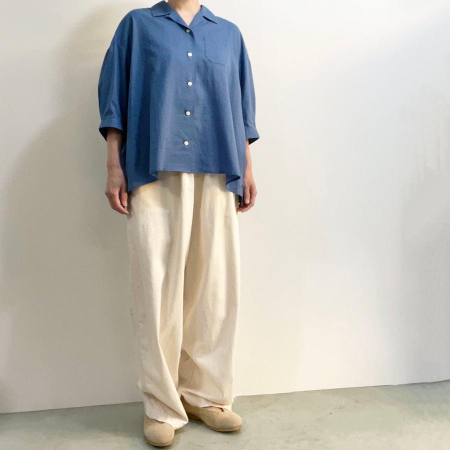comm. arch.（コムアーチ） シャツ CO.LI. RIPSTOP OPEN COLLAR SHIRT 