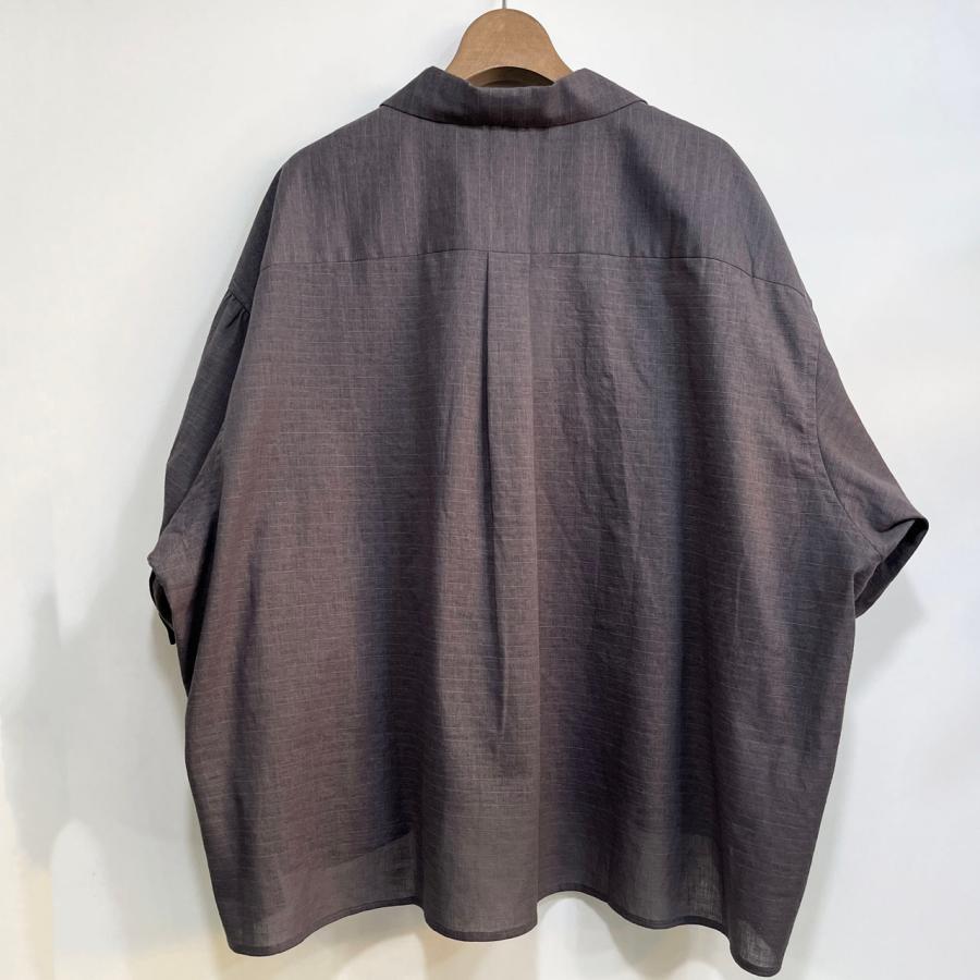comm. arch. オリーブ色 半袖ワークシャツ comm.arch. Cotton