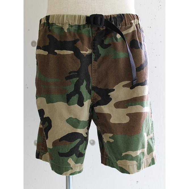 メンズショートパンツ　COOCHUCAMP (クーチューキャンプ)　HAPPY SHORTS ハッピーショーツ -WOODLAND CAMO-　　｜escargot-circus