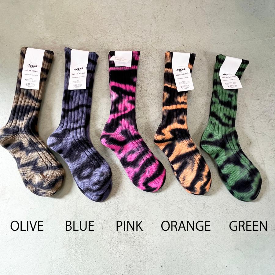 ソックス　DECKA　デカ × BRU NA BOINNE ブルーナボイン　HEAVY WEIGHT  DYED SOCKS｜escargot-circus｜07