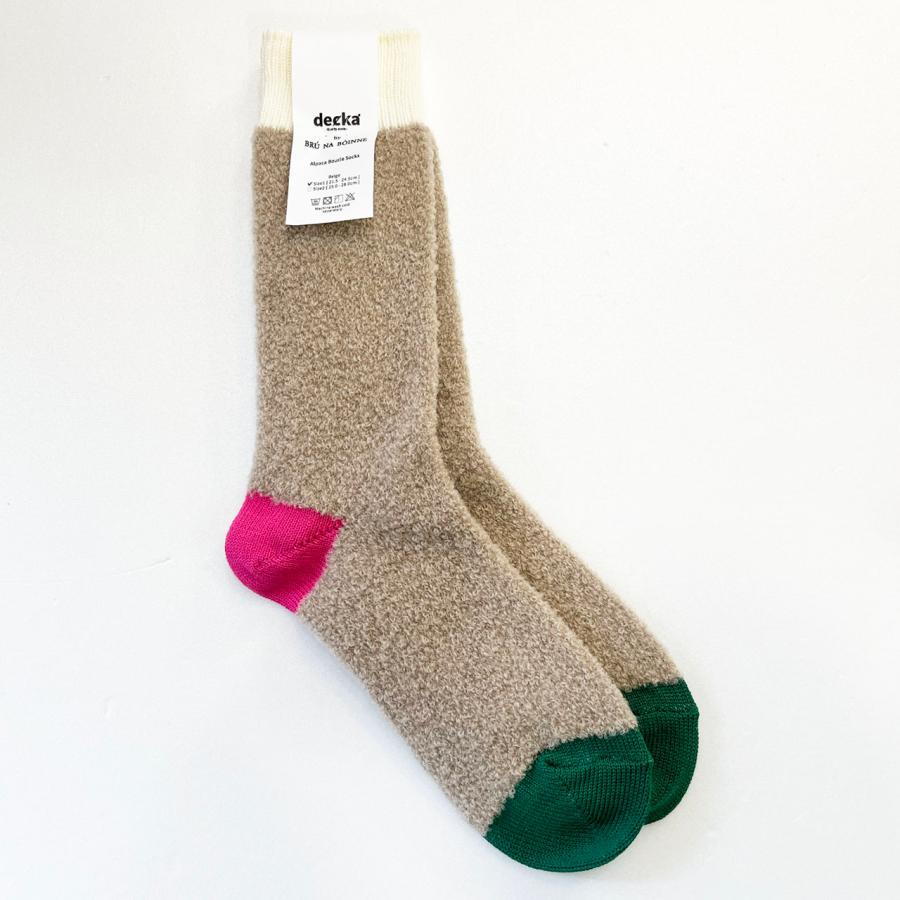 ソックス　DECKA　デカ × BRU NA BOINNE ブルーナボイン　ALPACA  BOUCLE SOCKS  アルパカブークレソックス｜escargot-circus｜06