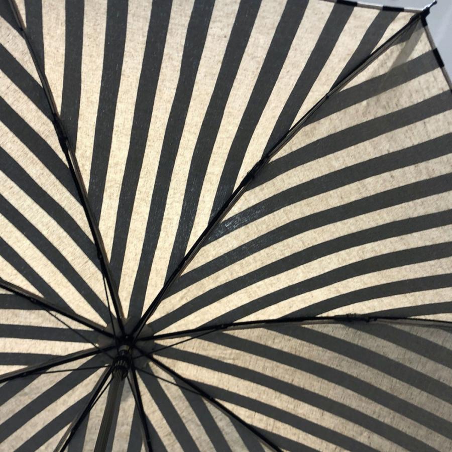 日傘　　SUR MER (シュールメール）　日本製　折り畳み日傘　BLACK　STRIPE  ブラックストライプ｜escargot-circus｜02