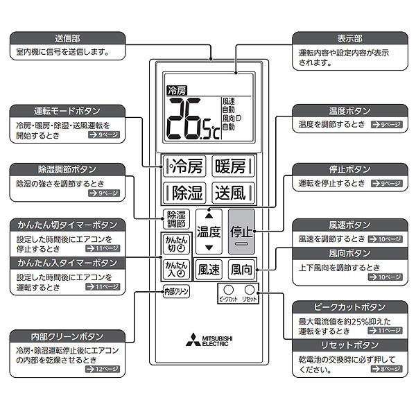 三菱（MITSUBISHI） 純正 霧ヶ峰 エアコン リモコン ACH211 M21EFT426