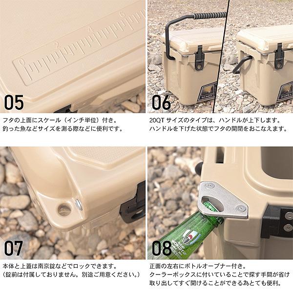 CL-02001 ハードクーラーボックス 20QT Sand(サンド) アウトドア キャンプ CL02001 「送料無料」｜esco-lightec｜07