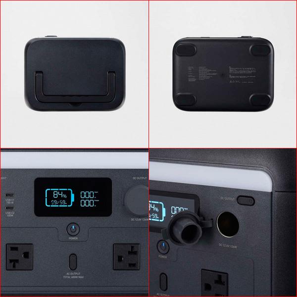 ELECOM（エレコム） DE-PS500PBK リン酸鉄 ポータブルバッテリー 512Wh