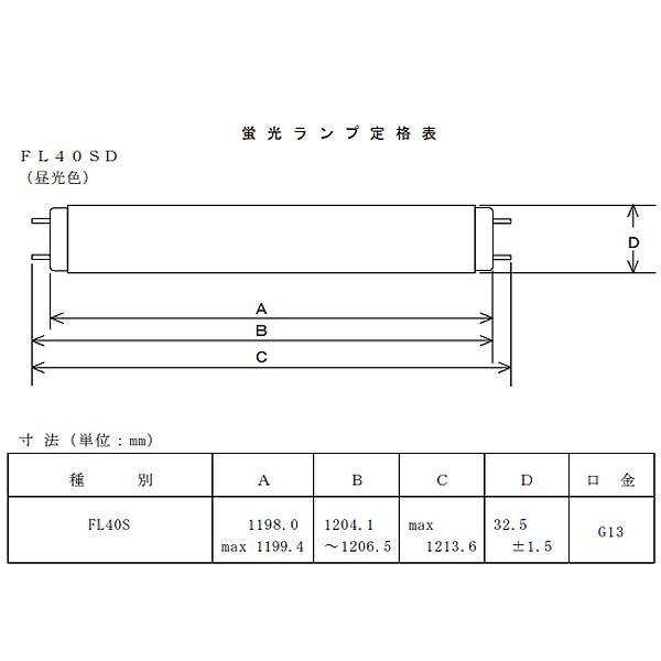 ホタルクス NEC FL40SD ライフラインII 昼光色 40ワット(蛍光灯 ハイ