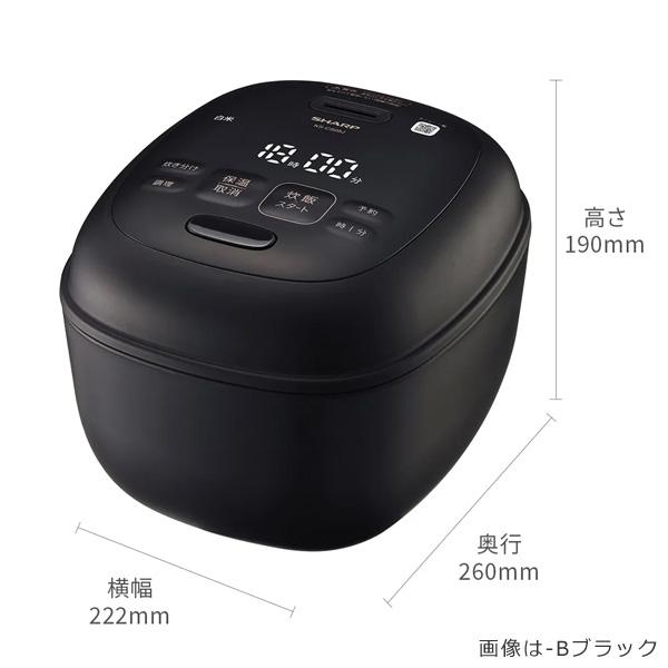 SHARP（シャープ） KSCS05J-W ジャー炊飯器 3mm厚釜&球面炊き 3合炊き