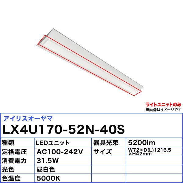 【新品未使用】IRIS OHYAMA ペンダントライトLEDランプ4セット IRIS OHYAMA（アイリスオーヤマ） ライトバーのみ LX4U170-52N-40S LED