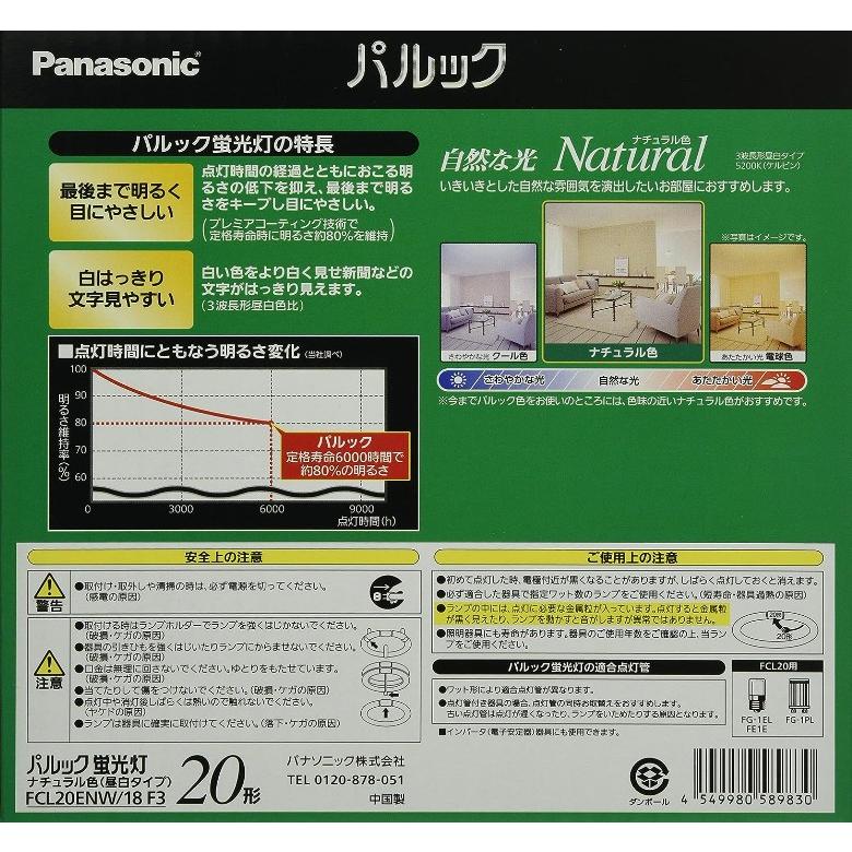 パルック Panasonic 最後まで明るく目にやさしい パルック20形