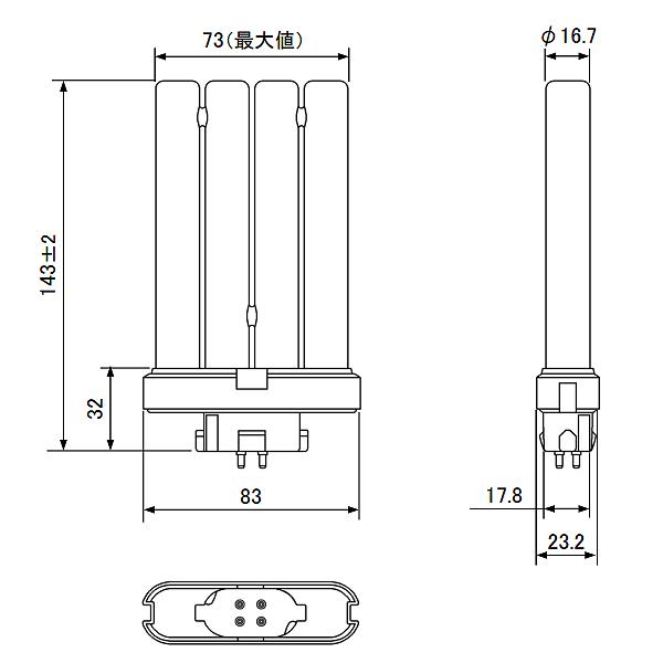 パナソニック FML27EX-LF3 コンパクト蛍光灯 27形 27W 3波長形 電球色 FML27EXLF3「区分A」｜esco-lightec｜07