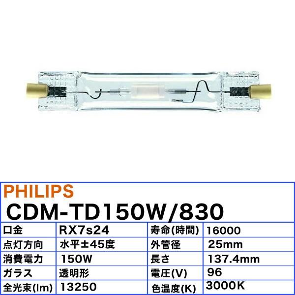 Philips 「送料無料」フィリップス CDM-TD150W/830 高効率セラミック