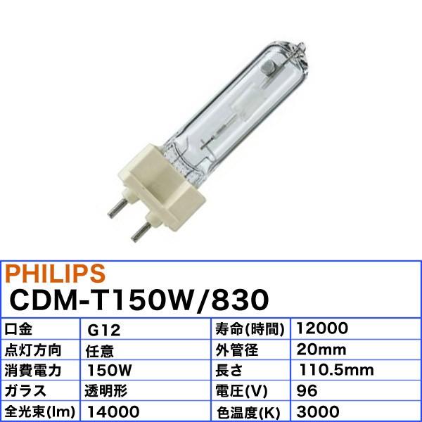 Philips 「送料無料」フィリップス CDM-T150W/830 高効率 Philips 「送料無料」フィリップス CDM-T150W/830 高効率