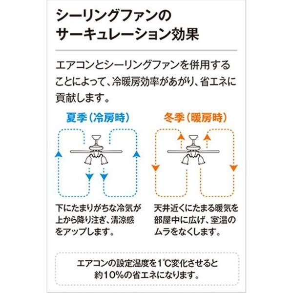 ODELIC オーデリック WF070 シーリングファン DCモーター 直付 リモコン付 4枚羽根 リズム回転機能 ブラウン「送料無料」｜esco-lightec｜05