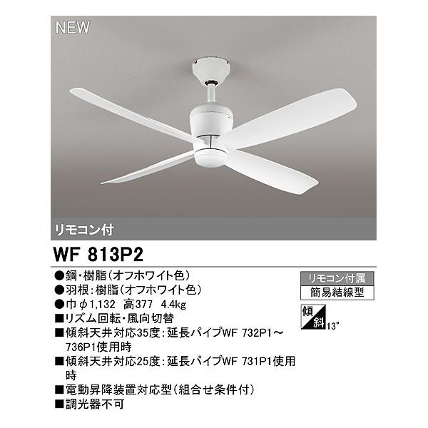 ODELIC（オーデリック） シーリングファン DCモーター WF813P2 傾斜