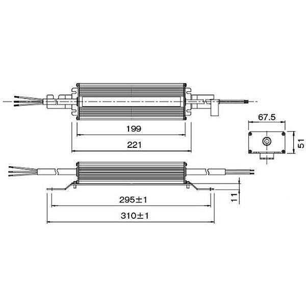 「送料無料」岩崎 IWASAKI WLE138V800M1/24-1 電源ユニット LEDライトバルブ 110W用 LEDランプ WLE138V800M1241の画像