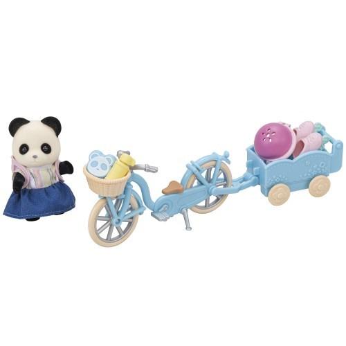 正規品送料無料 シルバニアファミリー Df 17 るんるんサイクリングセット パンダの女の子 おもちゃ こども