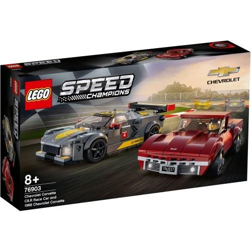 LEGO レゴ スピードチャンピオン シボレー コルベット C8.R レースカー ＆ 1968 シボレー コルベット 76903おもちゃ こども 子供 レゴ ブロック 8歳 | 