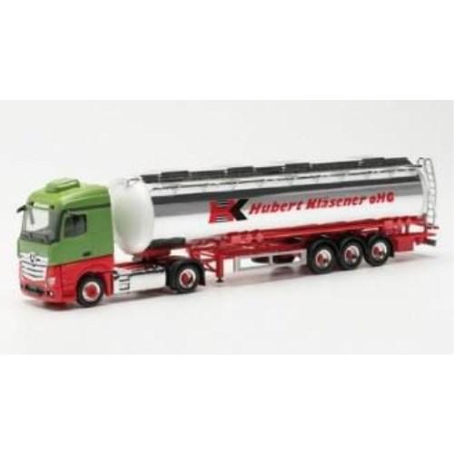 『ヘルパ カーズ＆トラック』 1／87 メルセデスベンツ アクトロス クロームタンクセミトレーラー ’Hubert Klasener’ 【HE315395】 (ミニ.... | 