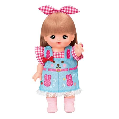 メルちゃん うさちゃんデニムワンピおもちゃ こども 子供 女の子 人形遊び 洋服 3歳 | 